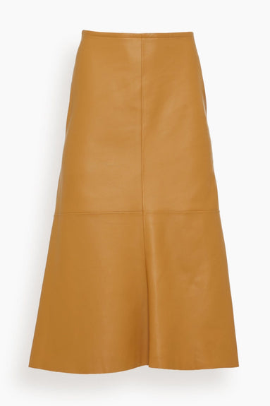 Forte Forte Skirts Nappa Leather Skirt in Caramel