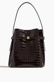 Toteme Shoulder Bags Belted Bucket Bag in Dark Brown Toteme Belted Bucket Bag in Dark Brown