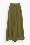 Forte Forte Skirts Essential Cotton Silk Voile Skirt in Olive