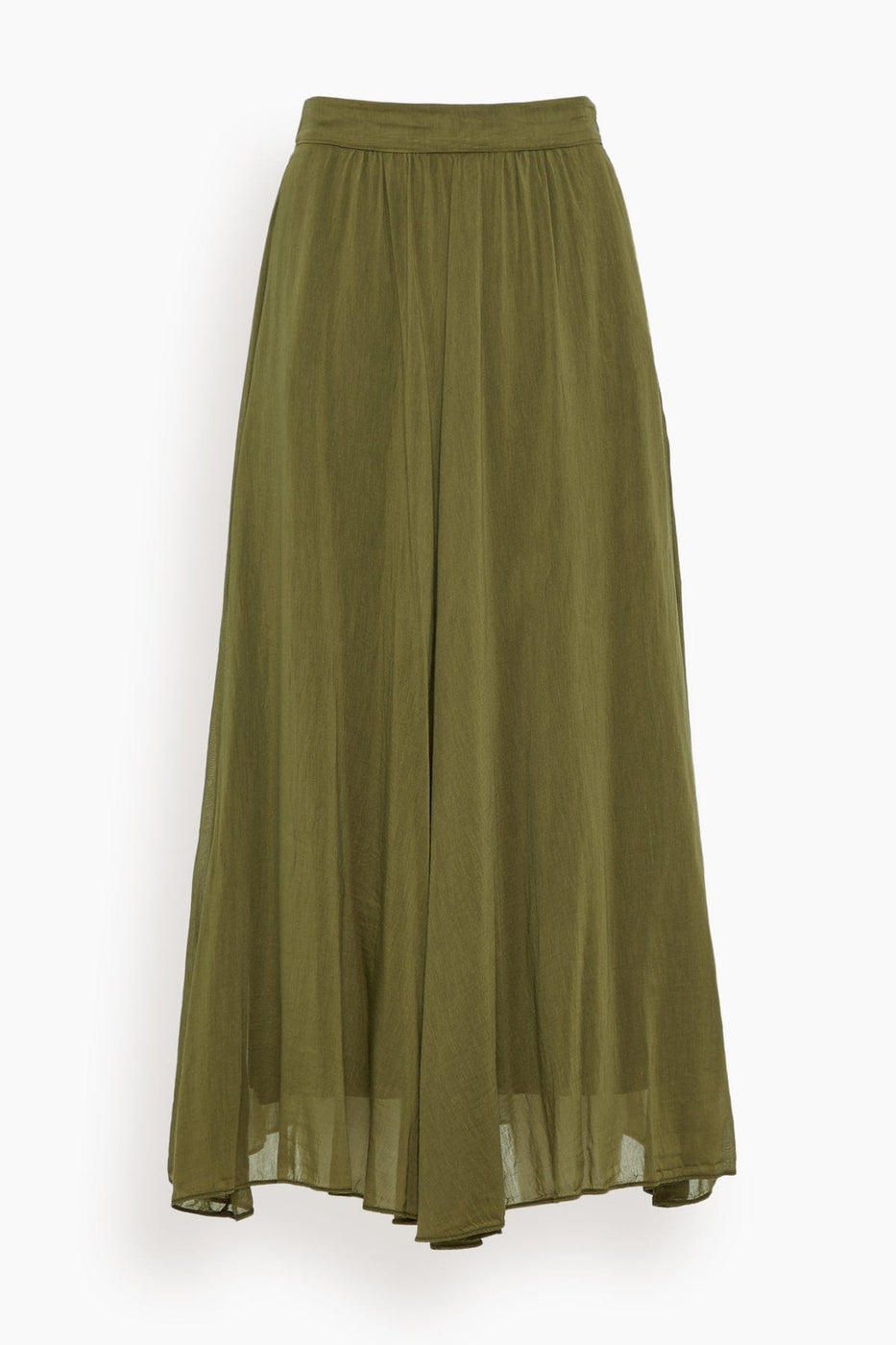 Forte Forte Skirts Essential Cotton Silk Voile Skirt in Olive