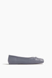 Marni Ballet Flats Nappa Leather Seamless Little Bow Ballet Flat in Gray