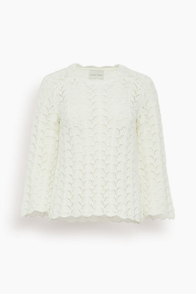 Adeka Long Sleeve Top in Ivory