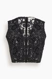 Sea Tops Sabine Embroidery Vest in Black