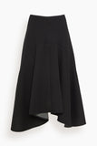 Plan C Skirts Asymmetric Hem Scuba Skirt in Black Plan C Asymmetric Hem Scuba Skirt in Black