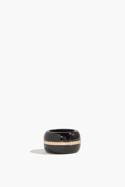 Diamond Pebble Cocktail Ring in Black Onyx