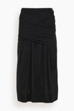 Toteme Skirts Draped Fine Knit Skirt in Black Toteme Draped Fine Knit Skirt in Black