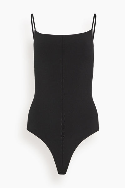 Serena Knit Bodysuit in Black