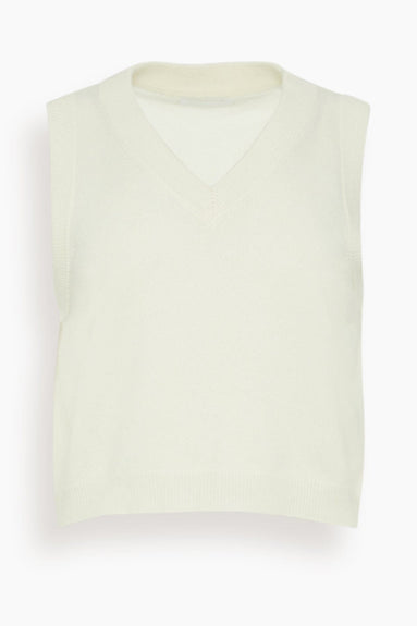 Sablyn Tops Sterling Cropped V-Neck Boxy Tank in Gardenia Sablyn Sterling Cropped V-Neck Boxy Tank in Gardenia