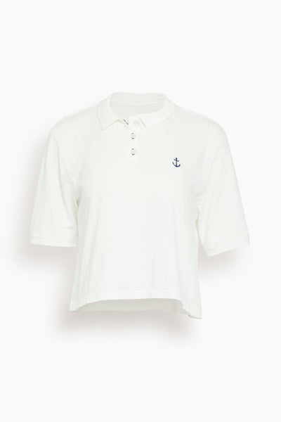 Cropped Polo in Ivory