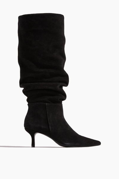 Jordi Suede Slouch Boot in Black