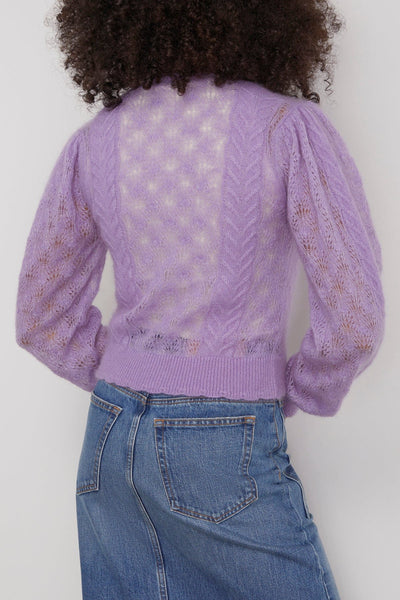 Ulla Johnson Sweaters Haley Cardigan in Lavender Ulla Johnson Haley Cardigan in Lavender