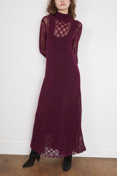 Ulla Johnson Casual Dresses Kassia Dress in Bordeaux Ulla Johnson Kassia Dress in Bordeaux