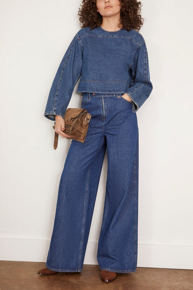 Rachel Comey Tops Soli Top in Vintage Indigo Rachel Comey Soli Top in Vintage Indigo