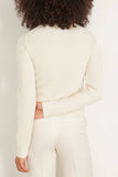 Rosetta Getty Sweaters Zip-Up Cardigan in Ivory Rosetta Getty Zip-Up Cardigan in Ivory