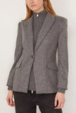 Simkhai Jackets Auden Knit Combo Blazer in Warm Gray Simkhai Auden Knit Combo Blazer in Warm Gray