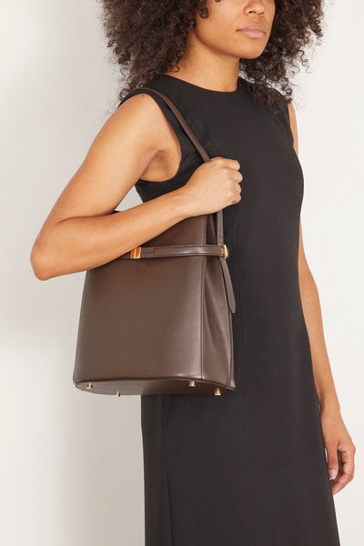 Toteme Shoulder Bags Belted Bucket Bag in Bark Toteme Belted Bucket Bag in Bark