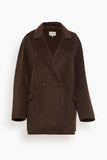 Loulou Studio Coats Gary Short Coat in Choco Loulou Studio Gary Short Coat in Choco