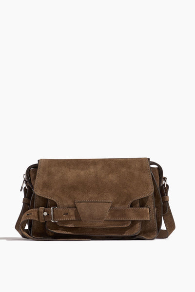 Suede Beacon Saddle Bag in Teak