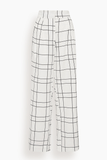 Faithfull The Brand Pants Duomo Pant in Letizia Check White Faithfull the Brand Duomo Pant in Letizia Check White