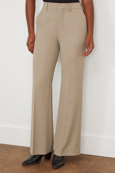 Ami Paris Pants Flare Fit Trouser in Light Taupe Ami Flare Fit Trouser in Light Taupe