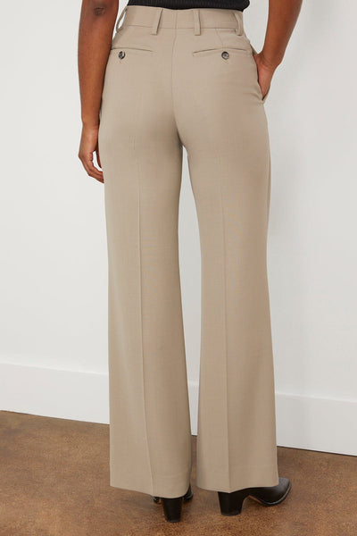 Ami Paris Pants Flare Fit Trouser in Light Taupe Ami Flare Fit Trouser in Light Taupe