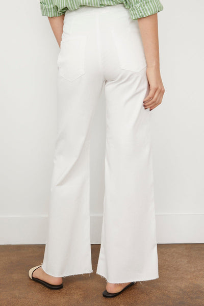 Askk NY Pants Cropped Brighton Twill Pant in Ivory