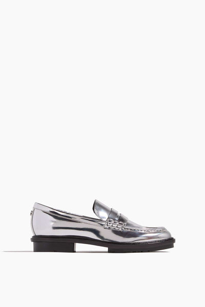 Harper Metallic Lug Sole Loafer in Silver