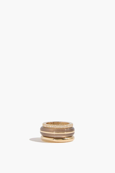 By Pariah Rings Classic Ring Stack in Grey Agate By Pariah Classic Ring Stack in Grey Agate