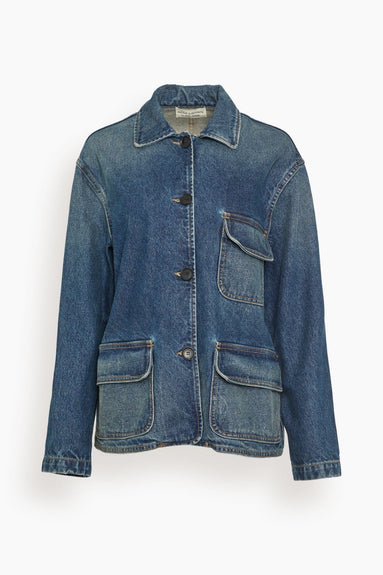 Nili Lotan Jackets Cowan Denim Jacket in Ocean Wash