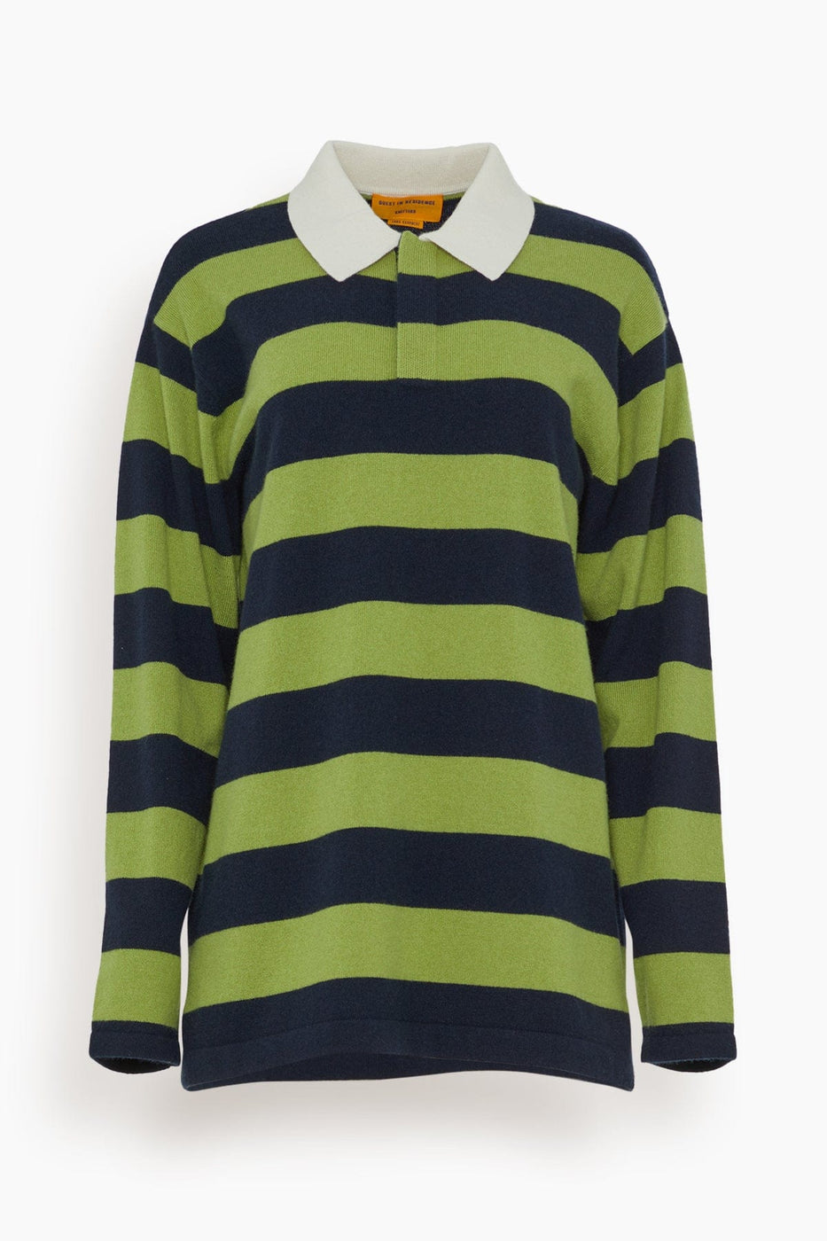 Guest In Residence Sweaters Rugby Sweater in Matcha/Midnight Stripe Guest in Residence Rugby Sweater in Matcha/Midnight Stripe