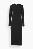 Toteme Casual Dresses Twisted Jersey Dress in Black Toteme Twisted Jersey Dress in Black