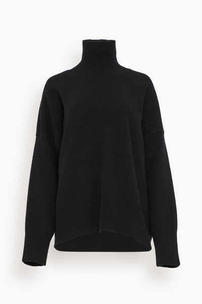 Classic Turtleneck Jumper in Black