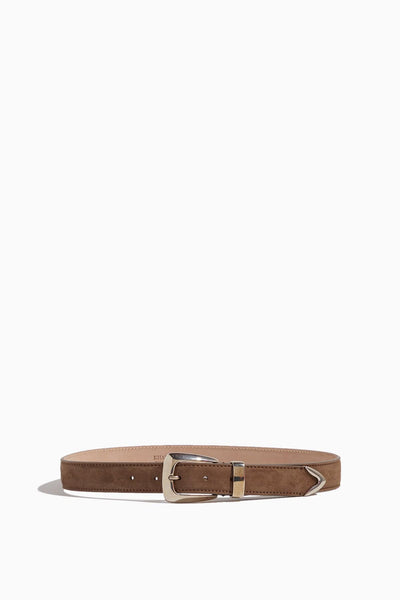 Benny Belt with Antique Silver Buckle in Toffee