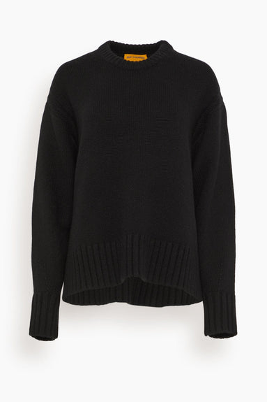 Guest In Residence Sweaters Cozy Crew in Black Cozy Crew in Black