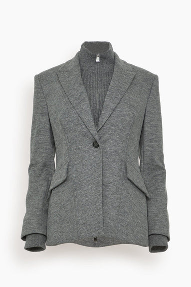 Simkhai Jackets Auden Knit Combo Blazer in Warm Gray