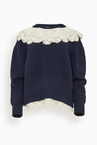 Sea Sweaters Kristeen Lace Sweater in Navy Kristeen Lace Sweater in Navy