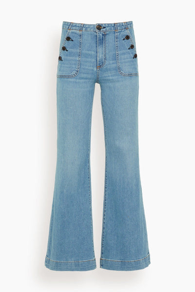 Brick House Wide Leg Jean in Harbour