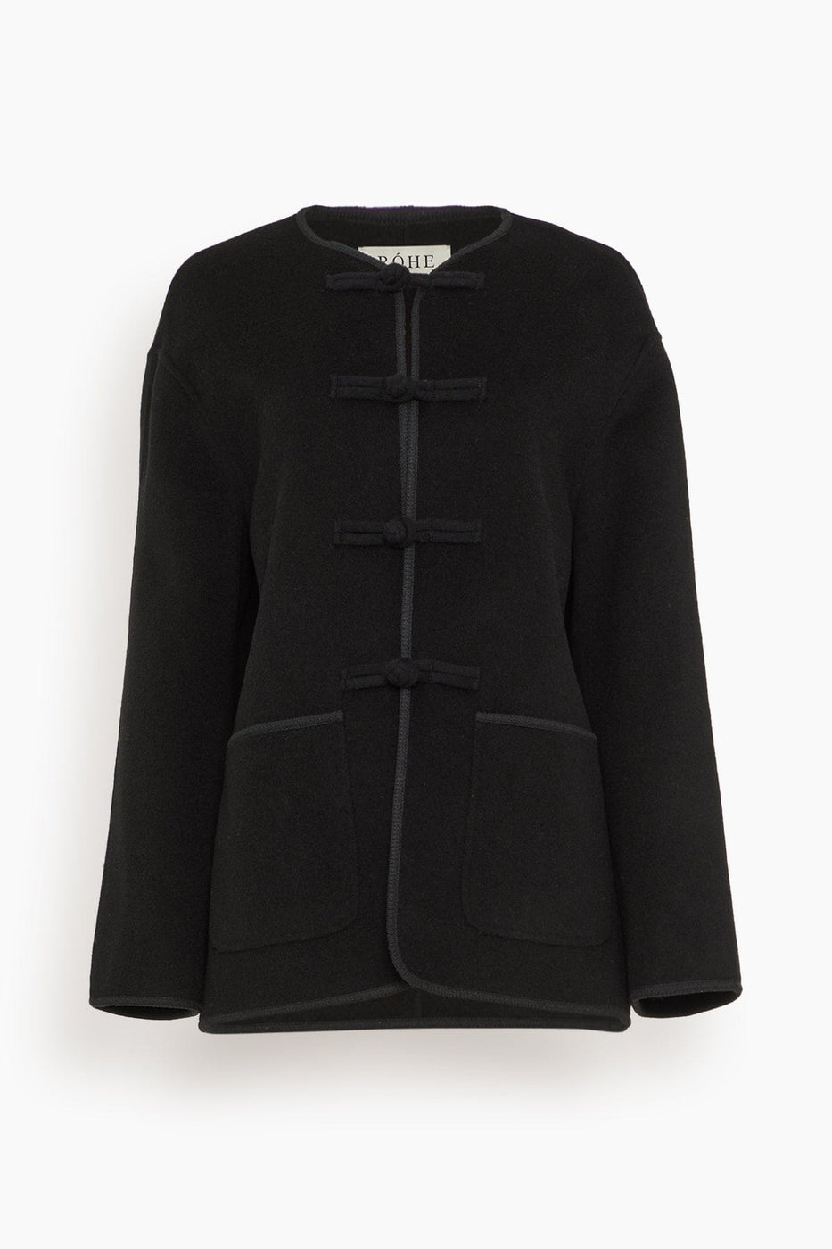 Rohe Jackets Double Face Traditional Jacket in Black