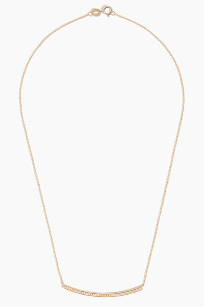 Sylvie Rose Long Bar Necklace in 14k Yellow Gold