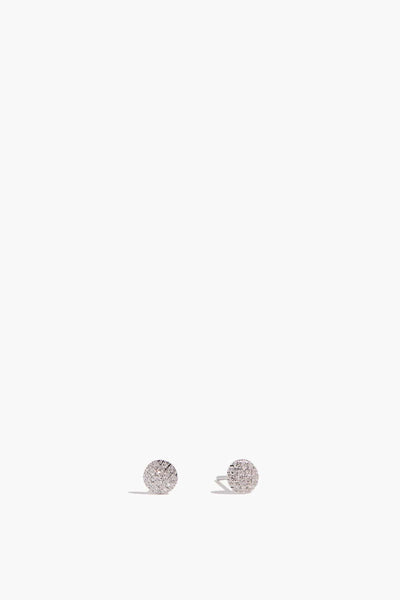 Lauren Joy Mini Disc Studs in 14k White Gold