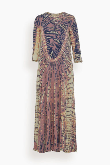 Raquel Allegra Dresses Drama Maxi Dress in Jasper/Navy