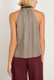 Dorothee Schumacher Tops Checked Coolness Blouse in Pepita Mix Khaki Dorothee Schumacher Checked Coolness Blouse in Pepita Mix Khaki