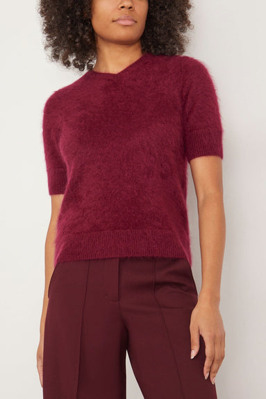 Dorothee Schumacher Tops Fluffy Luxury Pullover in Burgundy Dorothee Schumacher Fluffy Luxury Pullover in Burgundy