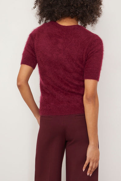 Dorothee Schumacher Tops Fluffy Luxury Pullover in Burgundy Dorothee Schumacher Fluffy Luxury Pullover in Burgundy