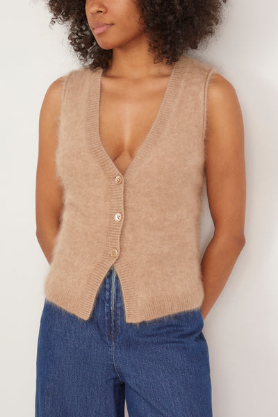 Fluffy Luxury Top in Golden Brown