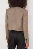 Graphic Elegance Jacket in Pepita Mix Khaki