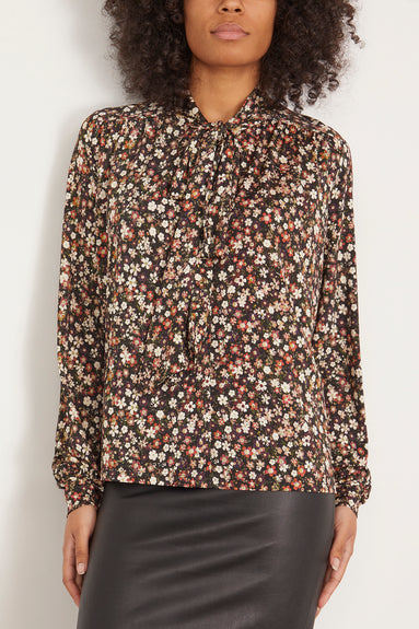 Millefleurs Dancing Blouse in Black Flower