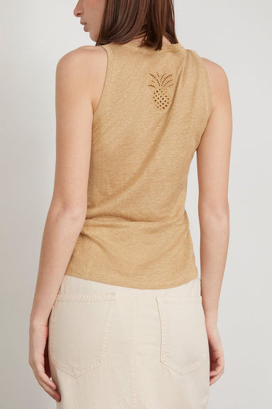 Dorothee Schumacher Tops Natural Ease Sleeveless Top in Shimmering Gold Dorothee Schumacher Natural Ease Sleeveless Top in Shimmering Gold