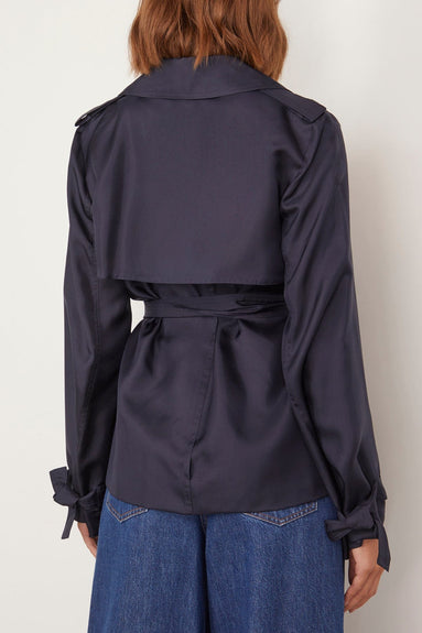 Dorothee Schumacher Jackets Trench It Up Jacket in Blue Night Dorothee Schumacher Trench It Up Jacket in Blue Night