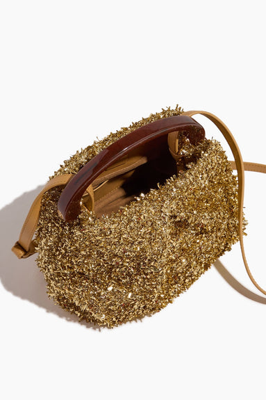 Dries Van Noten Top Handle Bags Crisp Bag in Gold Dries Van Noten Crisp Bag in Gold